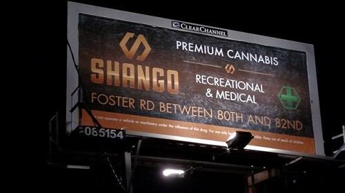 A billboard for legal marijuana in Oregon, Dec. 4, 2015. Image:KOIN