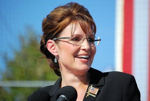  Sarah Palin speaking in Elon, NC during the 2008 Presidential Campaign. Image: Therealbs2002 via Wikimedia Commons