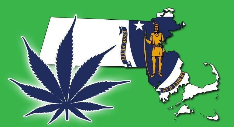 Image of Massachusetts marijuana legalization logo 