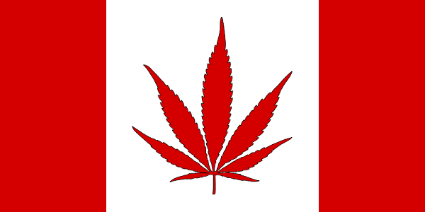 Canada cannabis flag. Image: Oren neu dag via Wikimedia Commons