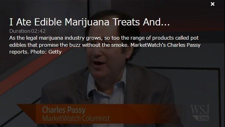 WSJ Video with Charles Passy about edible marijuana products