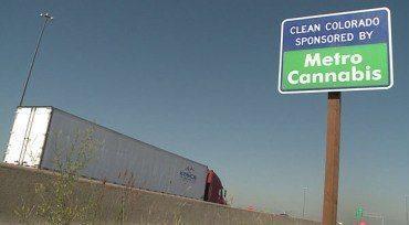 Some Colorado dispensaries pay for the cleanup of litter along sections of the roadways. In return, they get their signs put up and advertise their name.  Photo: KWGN