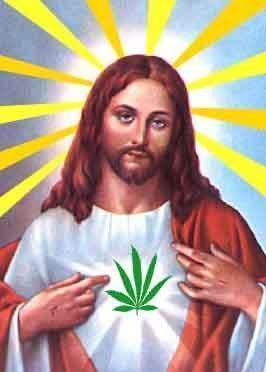 Image of Jesus supporting marijuana legalization