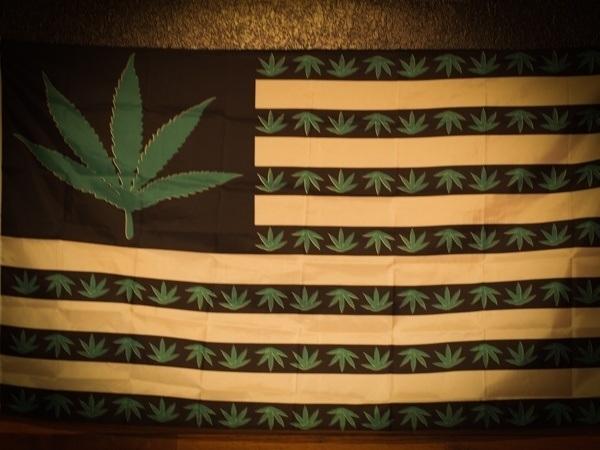 Image of a marijuana flag