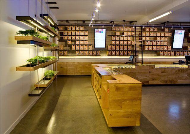 Image of the interior of a medical marijuana dispensary