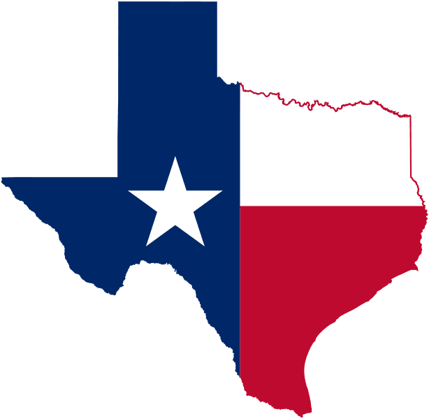 Texas Map Flag. Image via Wikimedia Commons