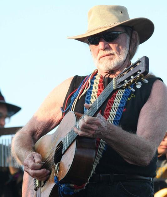 Willie Nelson at Coachella, 2007, Photo: Paul Familetti via Wikimedia Commons