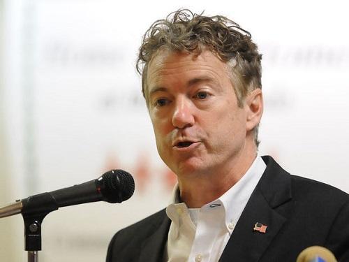 Sen. Rand Paul speaks at a town hall meeting in Ashland, Kentucky in October. Image: Kevin Goldy, The Daily Independent