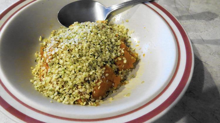 Image of a bowl of hemp seeds